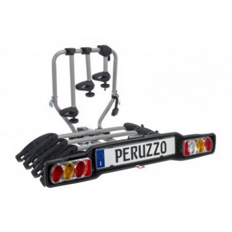 Nosič na auto pre 4 bicykle popolový Hák, Peruzzo SIENA skladací